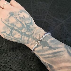 Cable Buckle Bracelet with Diamonds, 3mm (no box)